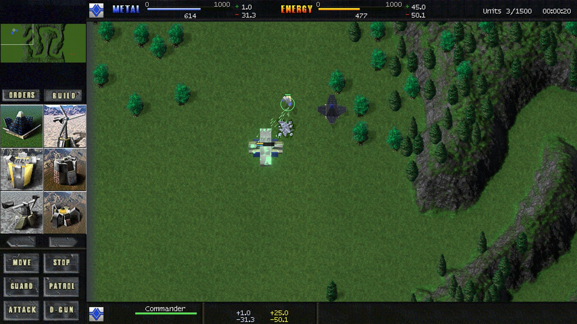 TA's own 1997 interface, with its build pictures and orders